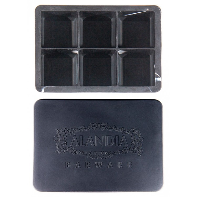 Black Cube Ice Tray with Lid